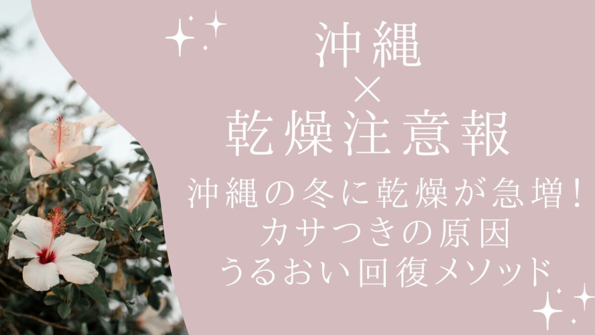 沖縄×冬の乾燥注意報｜沖縄の冬は乾燥する？肌がカサカサ…の理由とうるおい対策❄️アイキャッチ画像